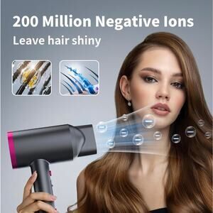Hair Dryer with Diffuser Portable Blow Dryer for Curly Hair 1800 Watt HairDryer